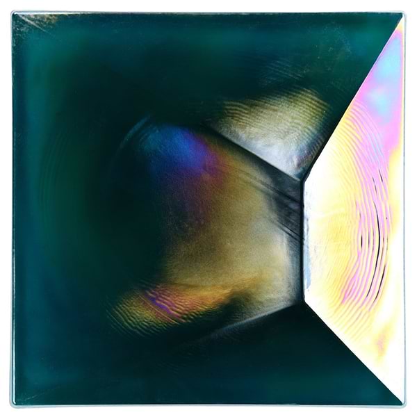 Opaline Teal Green Iridescent 6x6 3D Glossy Glass Tile