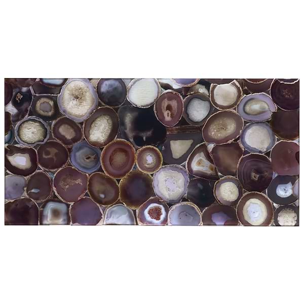 Agate Glass Wisteria Purple 18x36 Polished Glass Tile