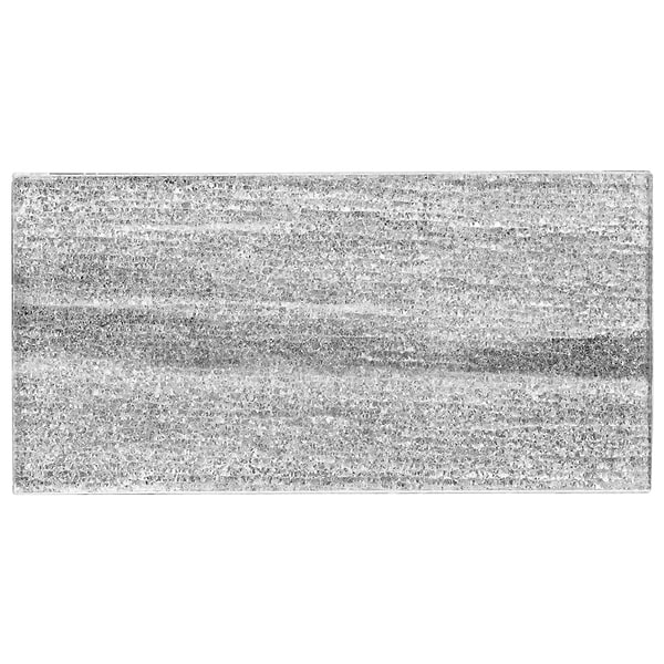 Veda Silver 4x9 Polished Glass Tile
