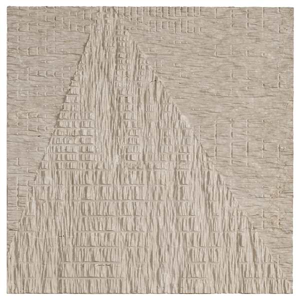 Bansu Carved Cream Botticino Classico 16x16 Textured Honed Marble Tile