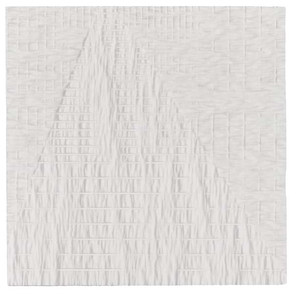 Bansu Carved White Thassos 16x16 Textured Honed Marble Tile
