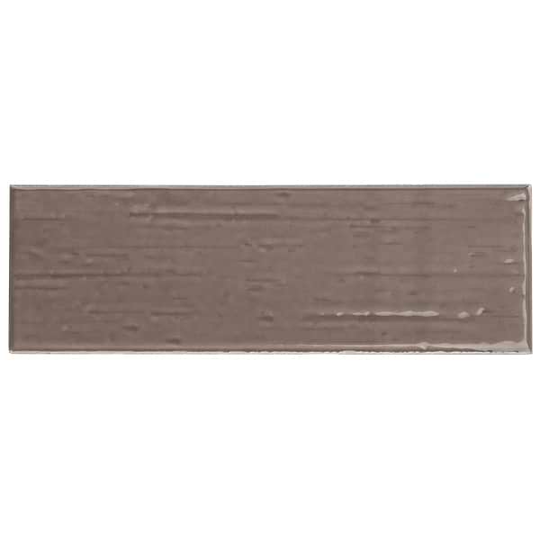 Disco-Kiln Dark Gray 3x9 Polished Porcelain Subway Tile
