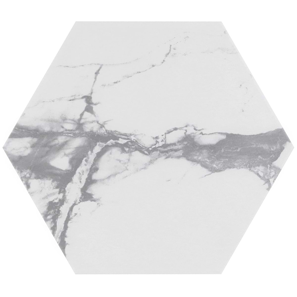 Calacatta Gray 10" Hexagon Matte Porcelain Tile