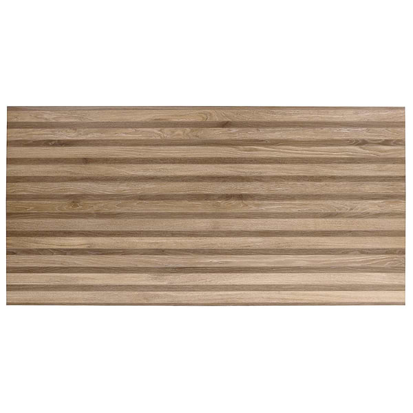 Nobu Ribbon Tan Brown 24x48 Wood Look Matte Fluted Porcelain Tile
