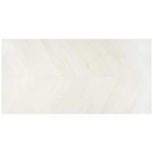 Kenridge Chevron White 24x48 Wood Look Matte Porcelain Tile