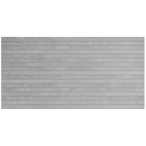 Lune Ribbon Ice Light Gray 24x48 Matte Porcelain Tile