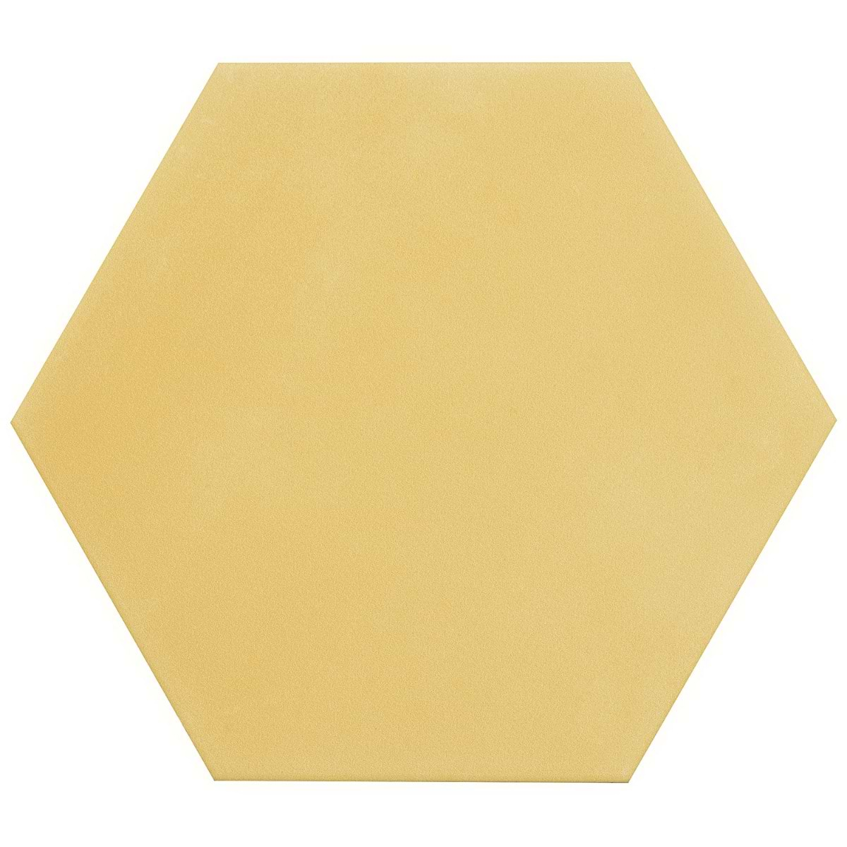 HexArt Yellow 8" Hexagon Matte Porcelain Tile