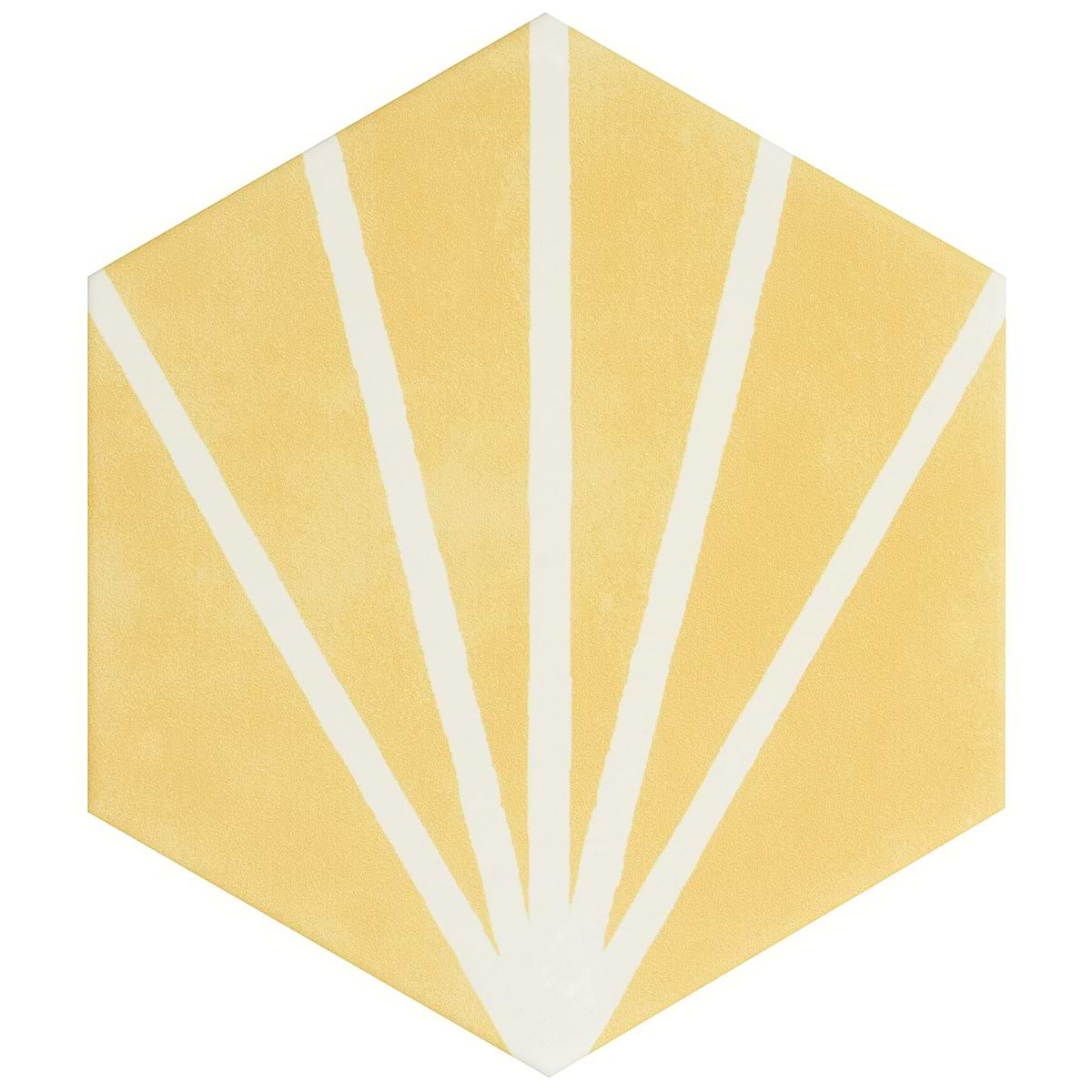 HexArt Deco Yellow 8" Hexagon Matte Porcelain Tile