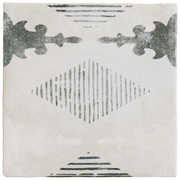Paula Purroy Talia Aztec Blue Gray 5x5 Matte Ceramic Tile
