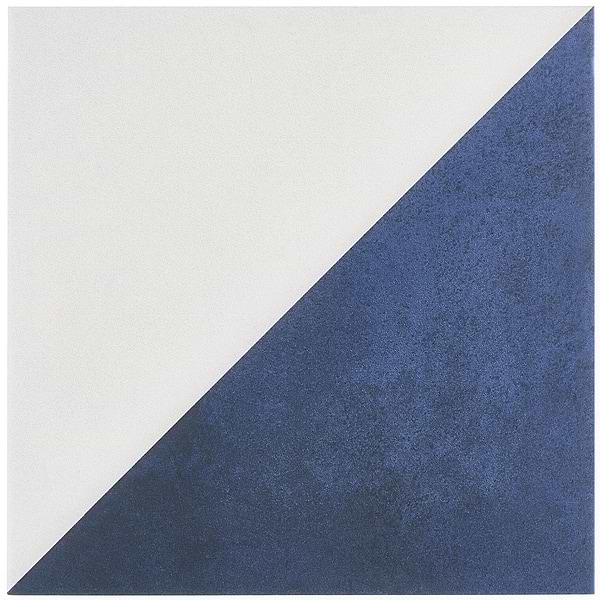 Art Geo by Elizabeth Sutton Dos Checkerboard Blue 8x8 Matte Porcelain Tile