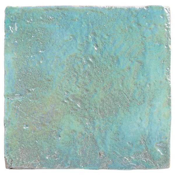 Opera Terracotta by Paula Purroy Lagoon 6x6 Square Matte and Iridescent Terracotta Tile