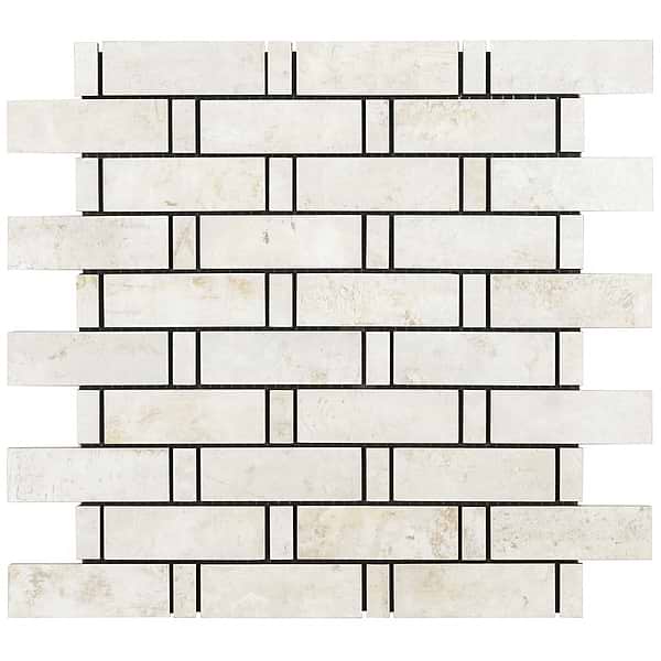 Portrait Ivory 1x3 Weave Matte Porcelain Mosaic Tile