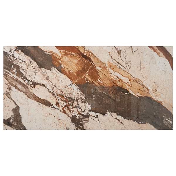Marfino Breccia Sicilia Multicolor 24x48 Marble Look Polished Porcelain Tile