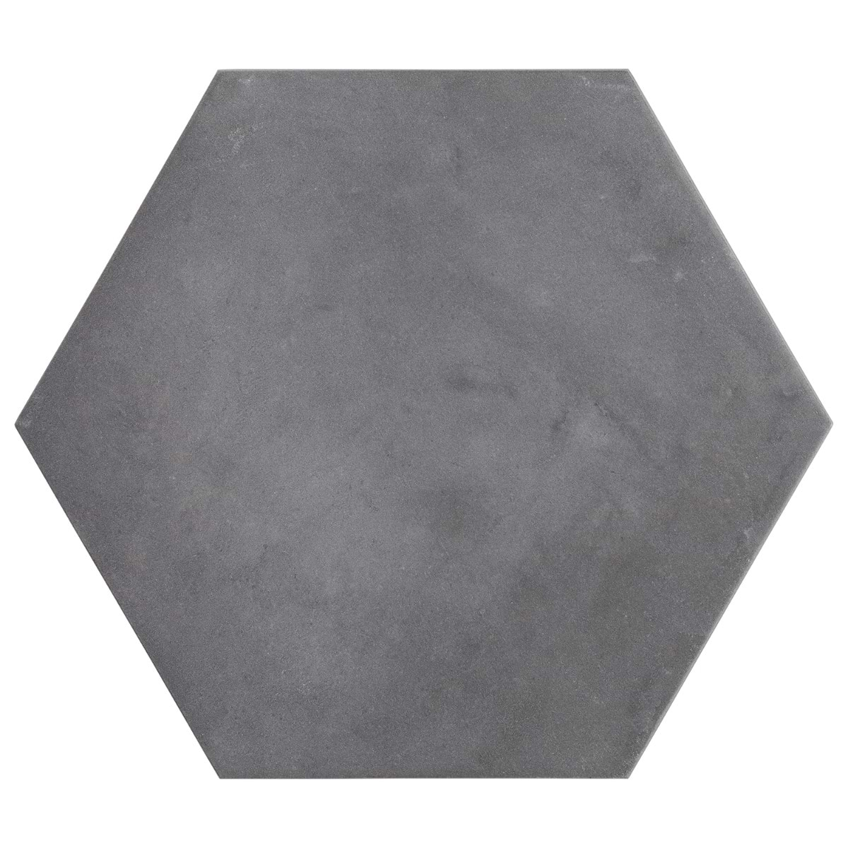 Ava Charcoal Black 8" Hexagon Matte Porcelain Tile