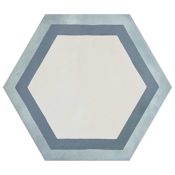 Ava Deco Ocean Cielo 8" Hexagon Matte Porcelain Tile