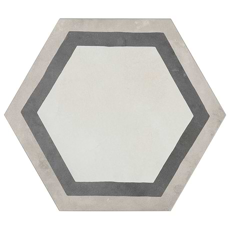 Ava Deco Sabbia Charcoal 8" Hexagon Matte Porcelain Tile
