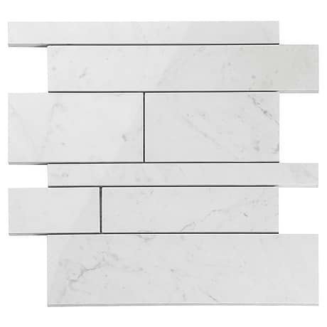 DreamStone Carrara Giola Railroad Polished Porcelain Mosaic