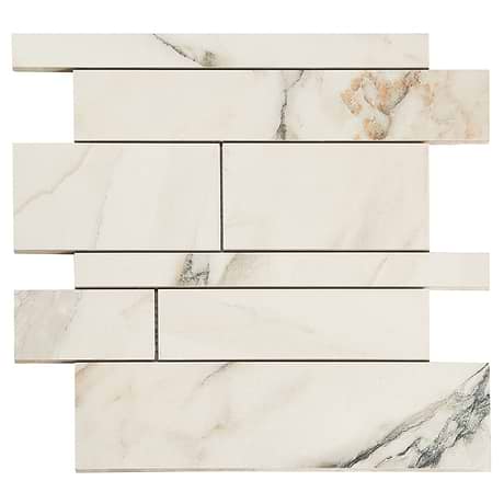 DreamStone Calacatta Rustico Railroad Matte Porcelain Mosaic