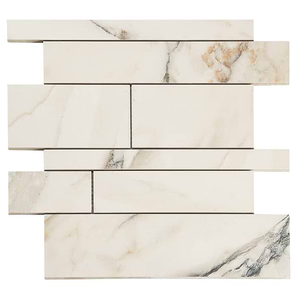 DreamStone Calacatta Rustico Railroad Matte Porcelain Mosaic