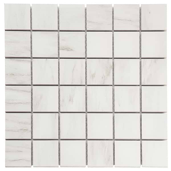 DreamStone Dolomite Snow 2x2 Matte Porcelain Mosaic