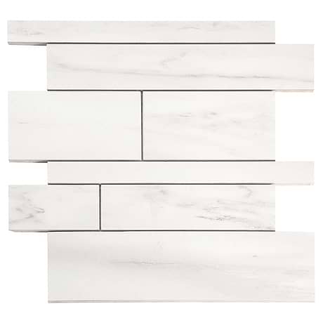 DreamStone Dolomite Snow Railroad Matte Porcelain Mosaic