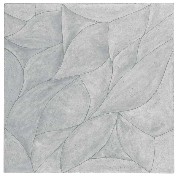 Thalia Blue Gray 18x18 3D Carved Rosette Honed Limestone Tile