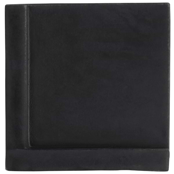 Roller Cross Black 4x4 3D Handmade Matte Ceramic Tile