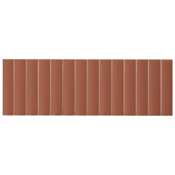 Roller Ribbed Terracotta 4x12 3D Matte Fluted Ceramic Tile