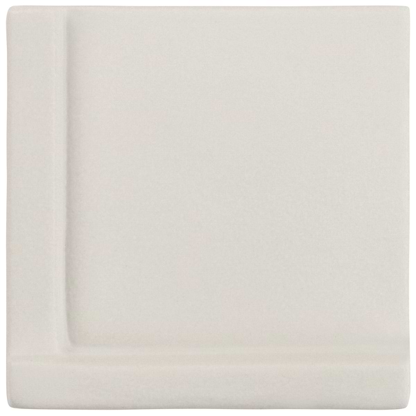 Roller Cross White 4x4 3D Handmade Matte Ceramic Tile