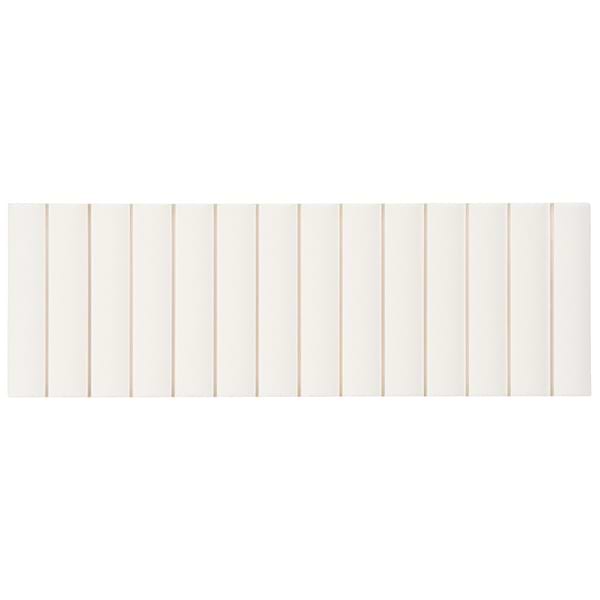 Roller Ribbed White 4x12 3D Matte Fluted Ceramic Tile