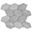 Bond Excalibur Medium Gray Foliage 3x5 Hexagon Matte Porcelain Mosaic Tile