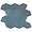 Bond Indio Blue Foliage 3x5 Hexagon Matte Porcelain Mosaic Tile