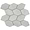 Bond Nimbus Silver Foliage 3x5 Hexagon Matte Porcelain Mosaic Tile