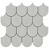 Bond Nimbus Silver Fishscale Plume Matte Porcelain Mosaic Tile
