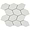 Bond Palladium Light Gray Foliage 3x5 Hexagon Matte Porcelain Mosaic Tile