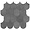 Bond Venom Charcoal Black 2x4 Fish Scale Matte Porcelain Mosaic Tile