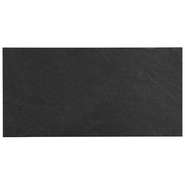 Era Charcoal Black 24x48 Limestone Look Matte Porcelain Tile