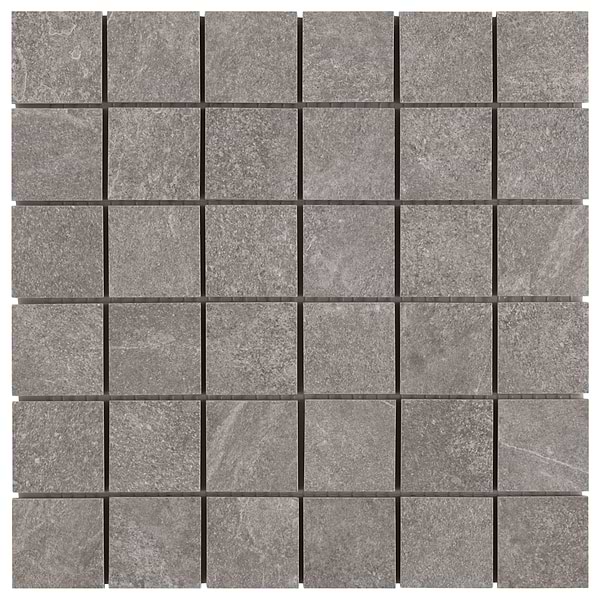 Era Slate Gray 2x2 Limestone Look Matte Porcelain Mosaic Tile