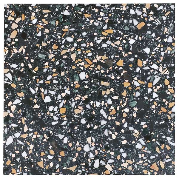 Terrazzo Italy Cava Notte Black 24x24 Honed Marble Tile