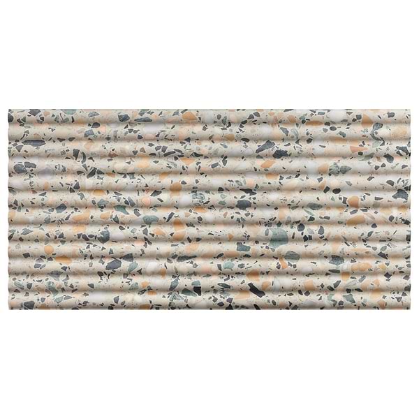 Terrazzo Italy Fluted Cava Terra Beige 12x24 Honed Terrazzo Tile