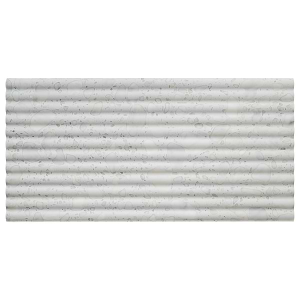 Terrazzo Italy Fluted Sacra Bianco White 12x24 Terrazzo Tile