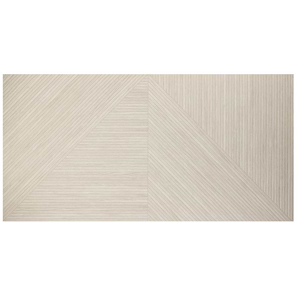 Enso Ash Beige 24x48 Ribbed Matte Fluted Porcelain Wood Look Tile