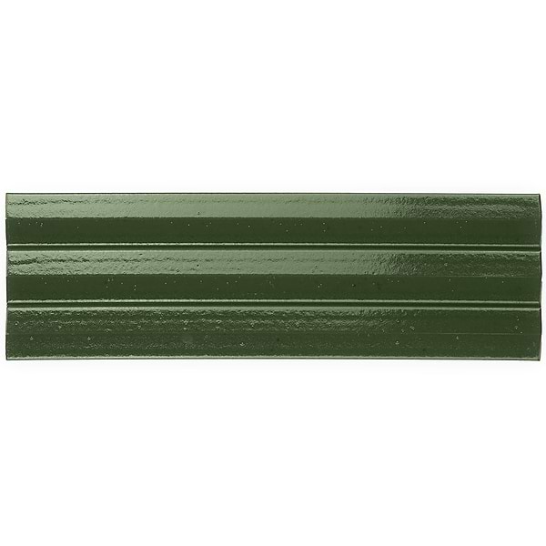 Ponto Verde Green Fluted 5x16 3D Polished Porcelain Tile