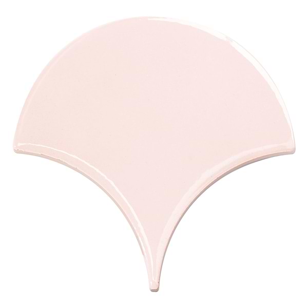 Highwater Rose Pink Fishscale 2x5 Polished Ceramic Wall Tile