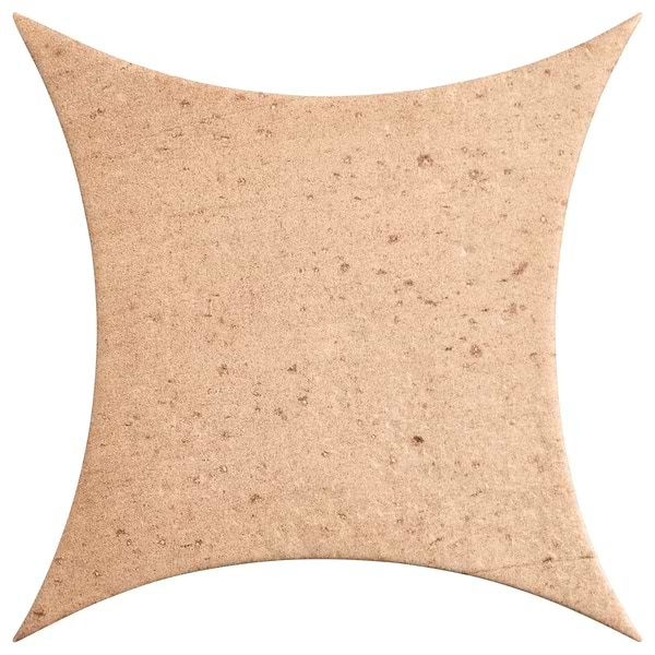 Raval Peach Terracotta 3x8 Petal and 6x6 Kite with Deco Amelia Multicolor Kite Matte Porcelain Tile