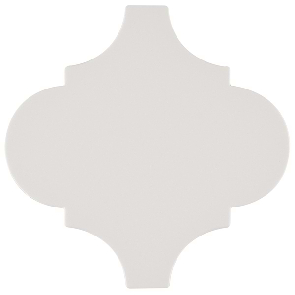 Zeal Arabesque White 8x8 Matte Porcelain Tile