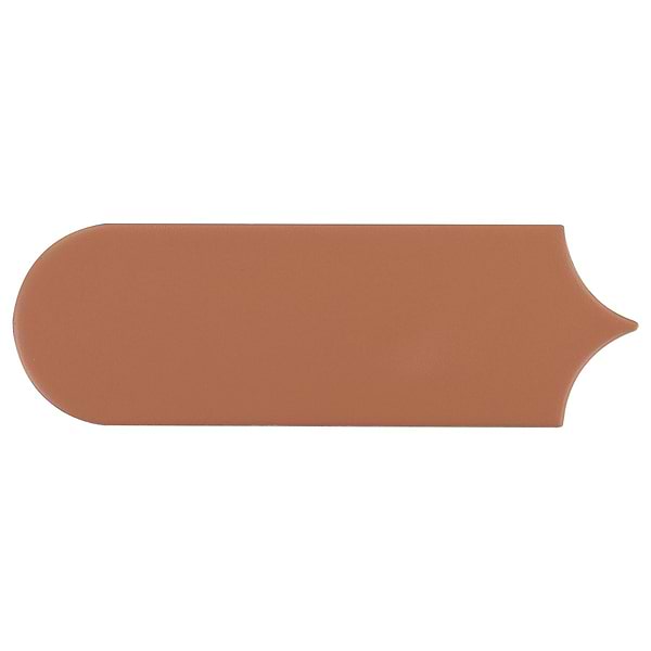 Parry Clay Terracotta Orange 3x8 Fishscale Matte Ceramic Wall Tile