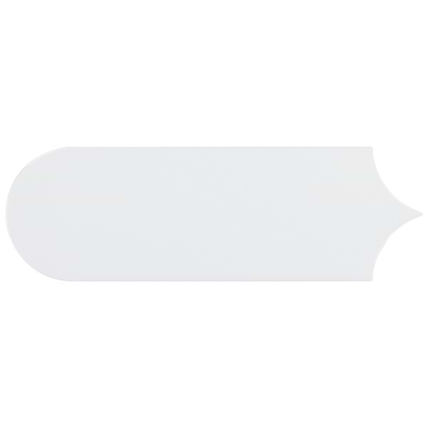 Parry White 3x8 Fishscale Glossy Ceramic Wall Tile