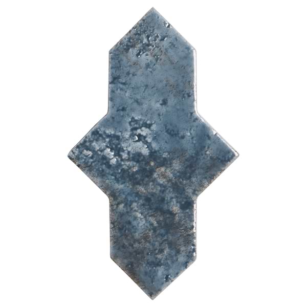 Greta Cruz Midnight Blue 5x8 Glossy Textured Porcelain Tile
