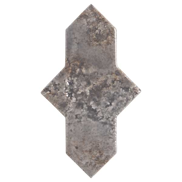 Greta Cruz Smoke Gray 5x8 Glossy Textured Porcelain Tile